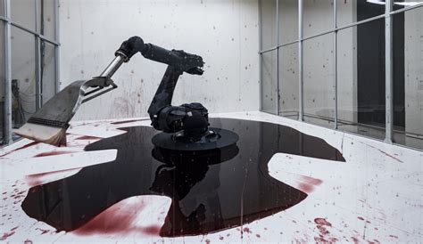 robot leaking hydraulic fluid art dies|Sun Yuan and Peng Yu: Can’t Help Myself